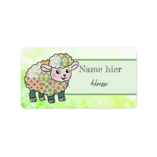 Musterlämmchen Adressaufkleber (Vorne)