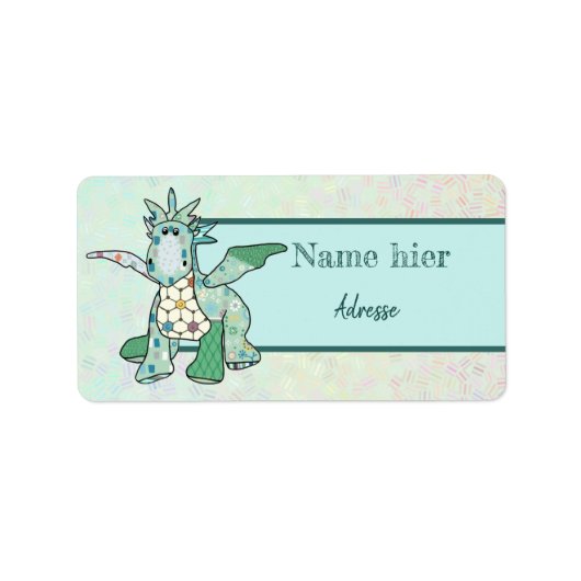 Mustermixdrache Adressaufkleber (Vorne)