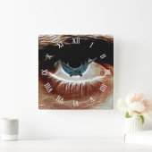 Mustern Sie L Fenster des Souls L abstrakte Kunst Quadratische Wanduhr (Zuhause)