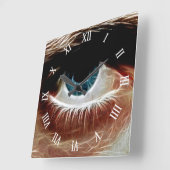 Mustern Sie L Fenster des Souls L abstrakte Kunst Quadratische Wanduhr (Winkel)