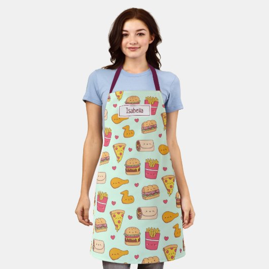 Mustername für niedliche schnelle Lebensmitteldood Schürze (Getragen)