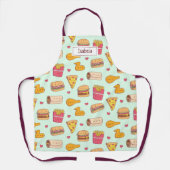 Mustername für niedliche schnelle Lebensmitteldood Schürze (Vorderseite)