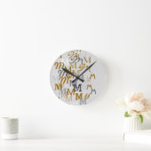 Mustername Runde Wanduhr (Zuhause)