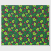 Musterpapier "Blätter und Berries" Geschenkpapier (Flach)