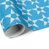 Musterpapier für blaue Sterne Geschenkpapier (Rolleneckpunkt)
