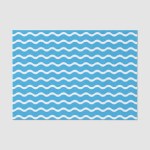Musterpapier für blaues Wellenmuster Seidenpapier