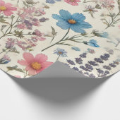 Musterpapier für elegante Wildblume Geschenkpapier (Ecke)