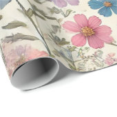 Musterpapier für elegante Wildblume Geschenkpapier (Rolleneckpunkt)