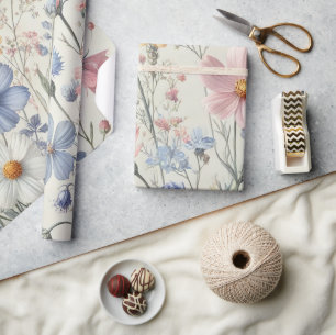 Musterpapier für elegante Wildblume Geschenkpapier