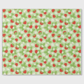 Musterpapier für florale Erdbeeren Geschenkpapier (Flach)