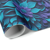 Musterpapier für lila und blaue Blume Geschenkpapier (Rolleneckpunkt)