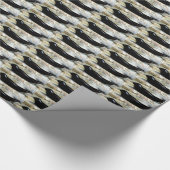 Musterpapier für schwarze Siegel Geschenkpapier (Ecke)