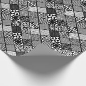 Musterpapier für schwarze und weiße geometrische Q Geschenkpapier (Ecke)