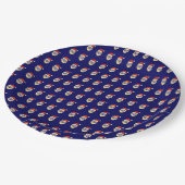 Musterpapierplatte des Santa Claus Pappteller (Schrägansicht)