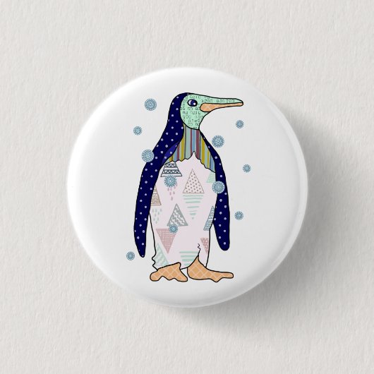 Musterpinguin Button (Vorderseite)
