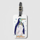 Musterpinguin gepäckanhänger (Vorderseite Vertikal)