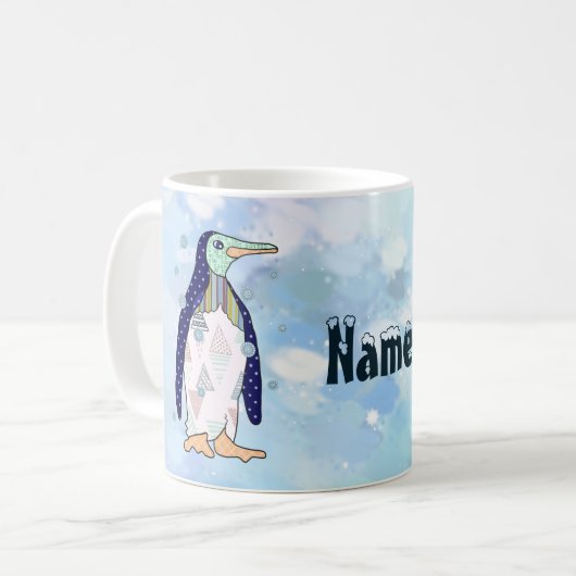 Musterpinguin Kaffeetasse (Vorderseite Links)