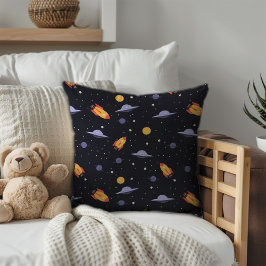 Musterraum lavendel orange schwarz kissen