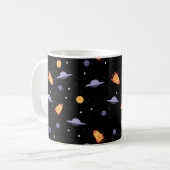 Musterraum ufo orange schwarz kaffeetasse (Vorderseite Links)