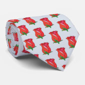 Musterrose Krawatte (Gerollt)