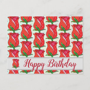 Musterrose Postkarte