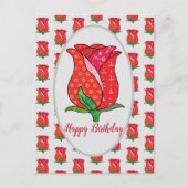 Musterrose Postkarte (Vorderseite)