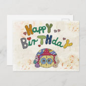 Musterschildkröte Postkarte (Vorne/Hinten)