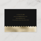 Musterschmuck Design Gold Foil Visitenkarte (Rückseite)