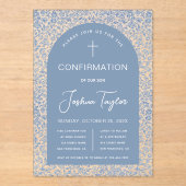 Musterskript für die Blaue Boy-Bestätigung Acryleinladungen (Vorderseite)