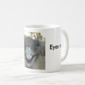 "Mustert weg" von der Emu-Tasse Kaffeetasse (VorderseiteRechts)
