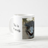 "Mustert weg" von der Emu-Tasse Kaffeetasse (Vorderseite Links)