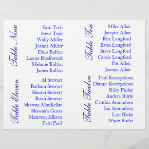 Mustertext für Sitzordnung Flyer