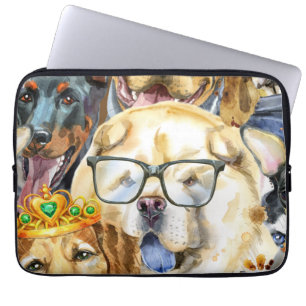 Mustertiere Hunde Tierliebhaber Laptopschutzhülle