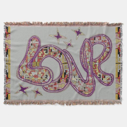 Mustertuch für die Liebe von Tribal Boho Decke (Vorderseite)