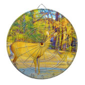 Musturd Colored Deer mit hellblau Dartscheibe (vorne)