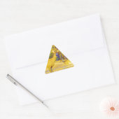 Musturd Colored Deer mit hellblau Dreieckiger Aufkleber (Umschlag)