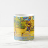 Musturd Colored Deer mit hellblau Kaffeetasse (Mittel)