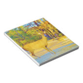 Musturd Colored Deer mit hellblau Notizblock (angewinkelt)