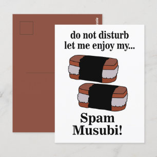 Musubi Lass Mich Meine Spam Musubi Genießen Postkarte