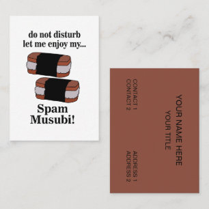 Musubi Lass Mich Meine Spam Musubi Genießen Visitenkarte