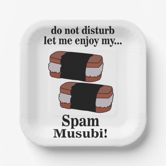 Musubi Ließ Mir gefällt mein Spam Musubi Party Pappteller (Vorderseite)