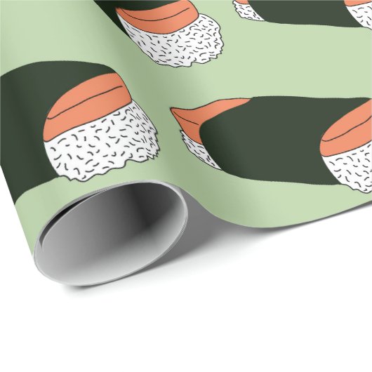 Musubi Sushi Hawaiian Food Pattern Geschenkpapier (Rolleneckpunkt)