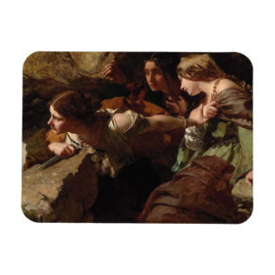 Mut, Angst und Verzweiflung, den Kampf beobachten Magnet