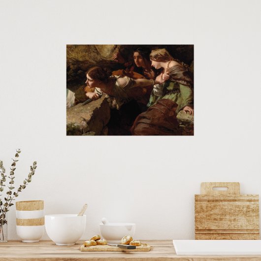 Mut, Angst und Verzweiflung, den Kampf beobachten Poster (Küche)