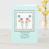 Mut-Blumen im Quadrat-Krebs Karte (Gelbe Blume)