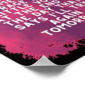 Mut brüllt nicht immer schwarz und Fuschia Poster (Ecke)