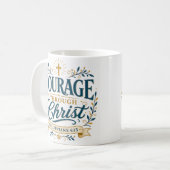 Mut durch Christus Seelsorger Anerkennung Kaffeetasse (Vorderseite Links)
