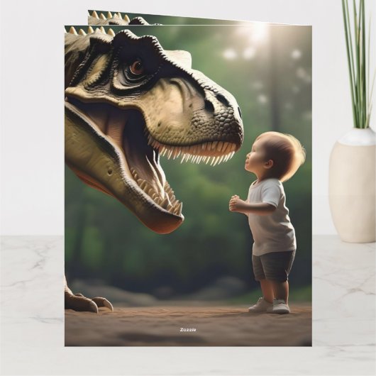 **"Mut entfesselt: Ein kleiner Junge sieht dem T-R Karte (Rückseite)