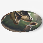 **"Mut entfesselt: Ein kleiner Junge sieht dem T-R Pappteller (Schrägansicht)