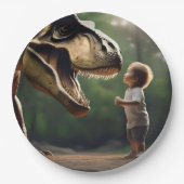 **"Mut entfesselt: Ein kleiner Junge sieht dem T-R Pappteller (Vorderseite)